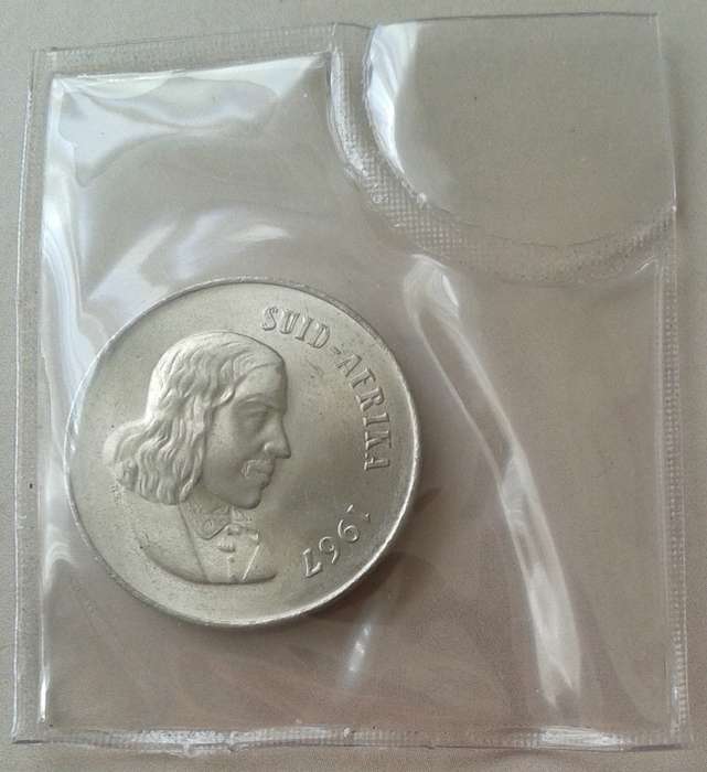 1967 Afrikaans uncirculated nickel 20c (low mintage)