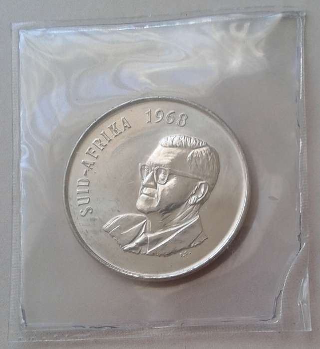 1968 Afrikaans uncirculated nickel 50c (Pres.Swart)