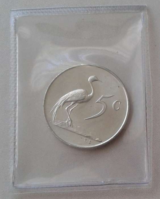1968 English uncirculated nickel 5c (Pres.Swart)
