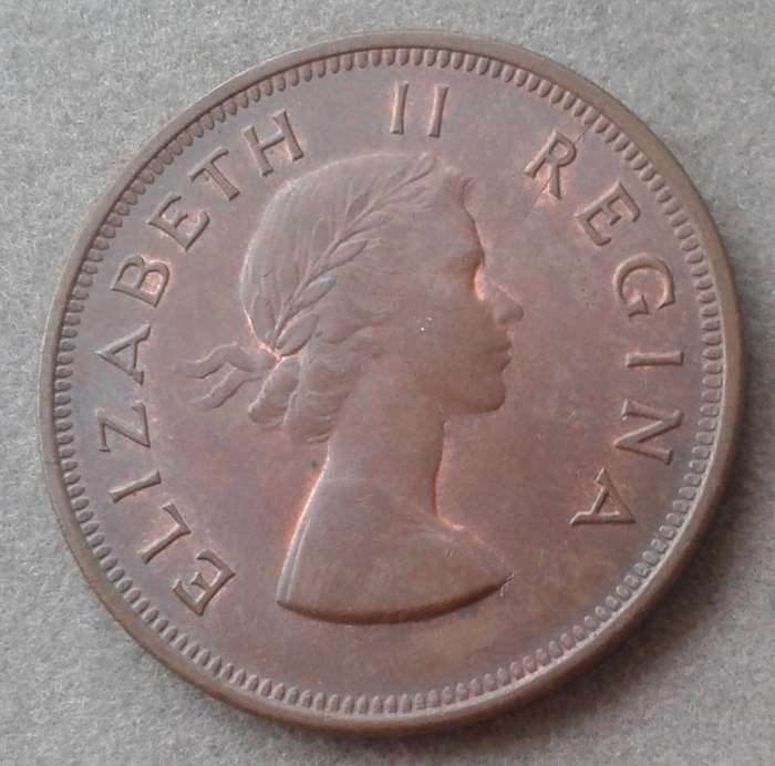 1954 Uncirculated union penny with remaining lustre