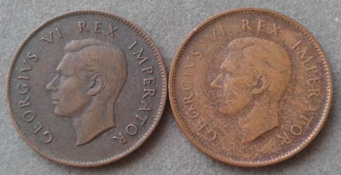 1942 and 1943 Union 1/4 penny set
