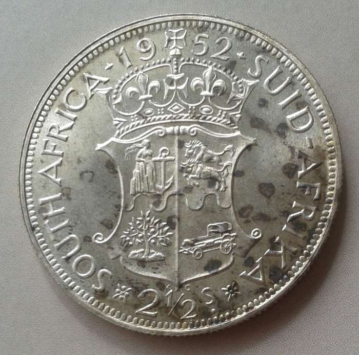 1952 Union silver 2 1/2 Shillings in proof