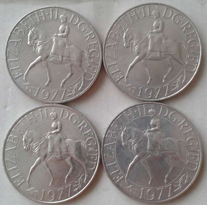 1977 Queen Elizabeth II silver jubilee nickel crown