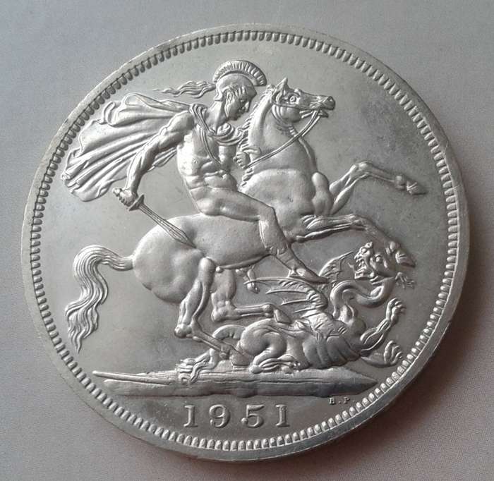 1951 Festival of Great Britain prooflike crown
