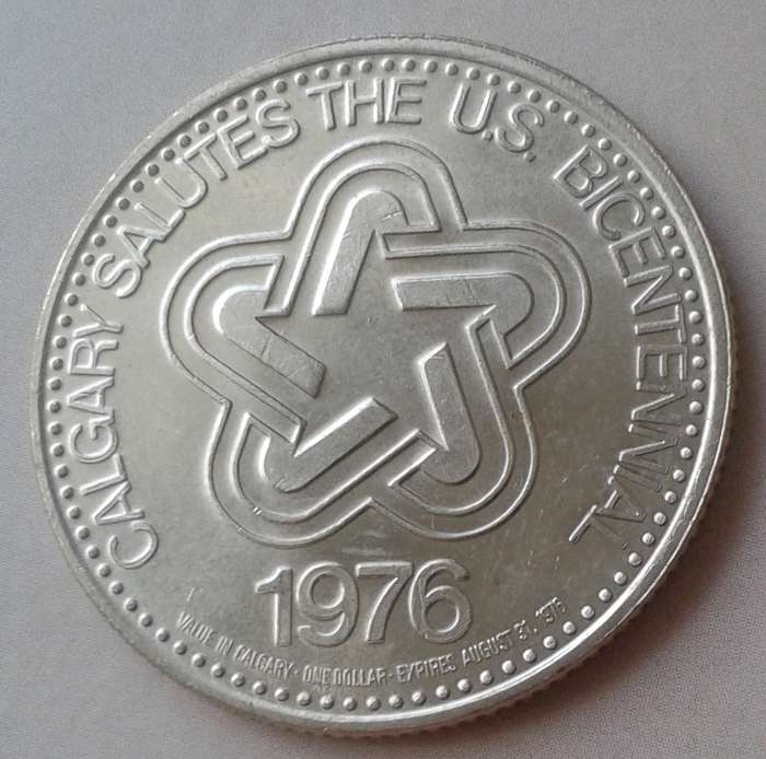 1976 Canada,Calgary Stampede Dollar/token with hat privy