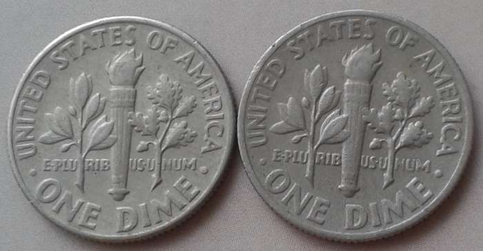 1967/1968 USA Roosevelt dime set