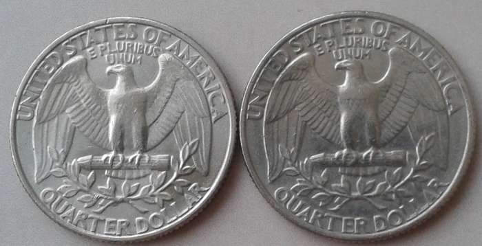 1984/1985 USA Washington quarter dollar set