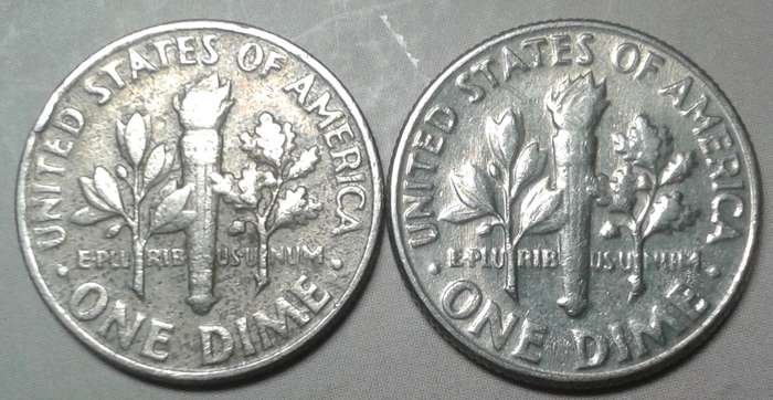1968/1980 USA Roosevelt dime set