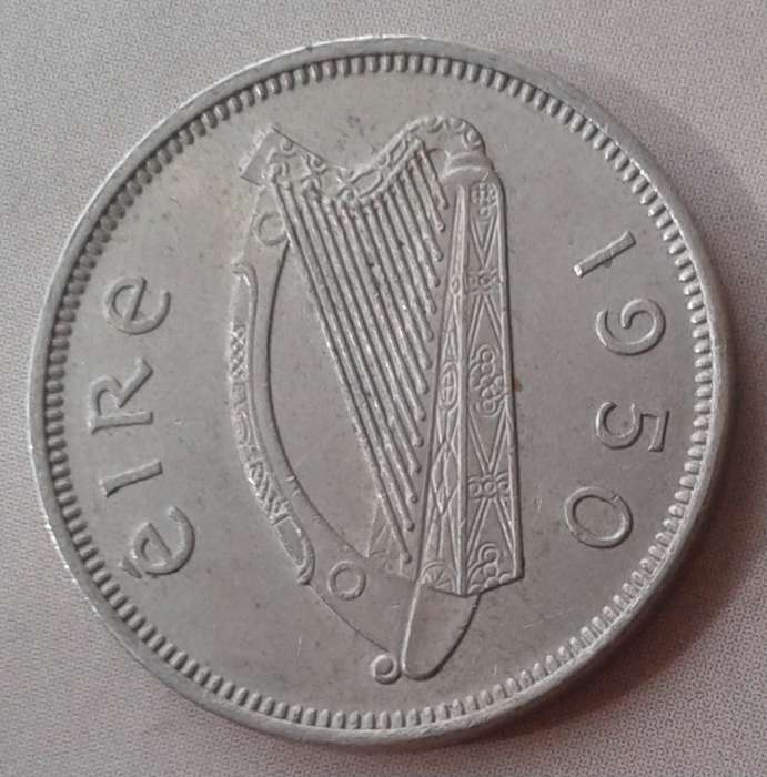 1950 Ireland sixpence