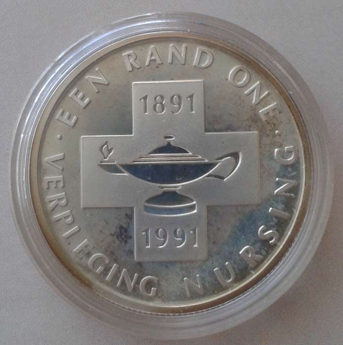 Encapsulated 1991 Nursing proof silver R1 (mintage: 8675)