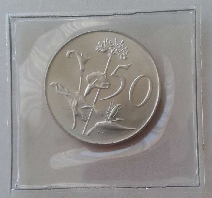 1968 Afrikaans uncirculated 50c (Pres.Swart)