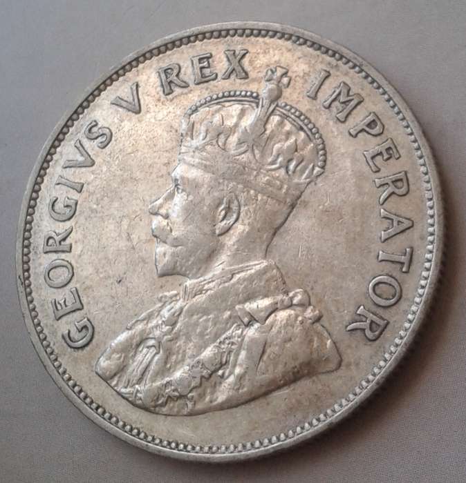 1934 Union silver 2 1/2 Shillings in XF