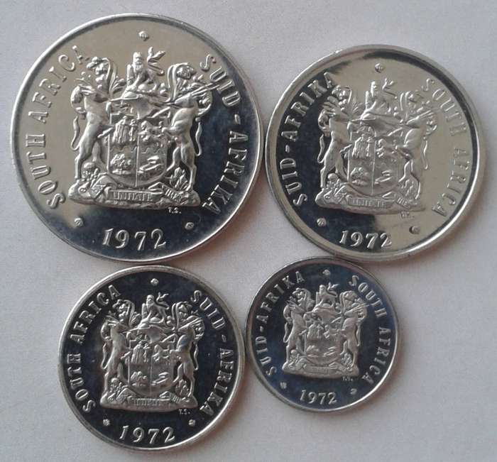 1972 Republic proof 50c-5c (4 coins)