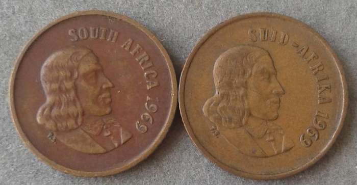 1969 English and Afrikaans 1c set