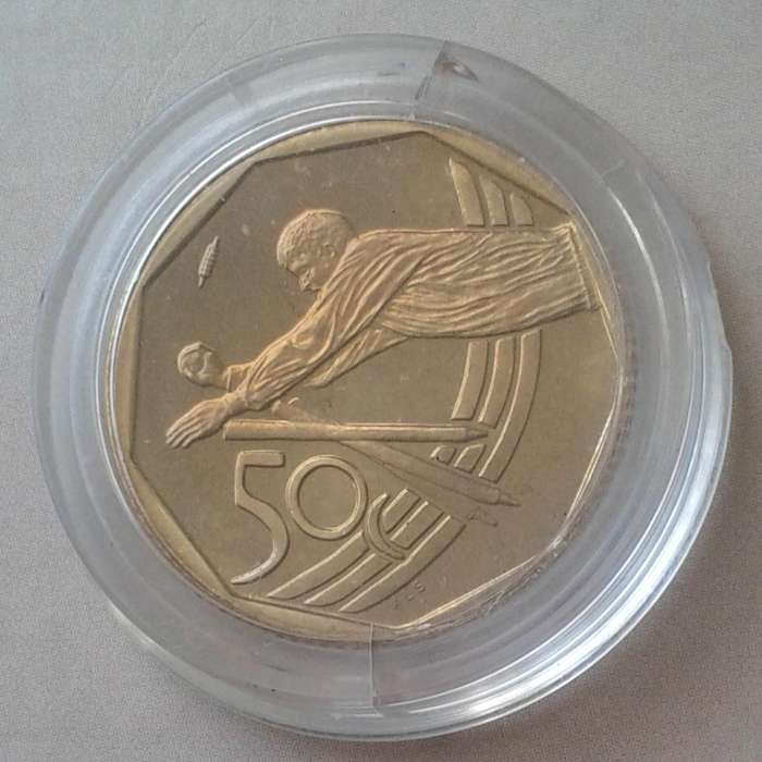 Encapsulated 2003 S.A Mint prooflike cricket 50c