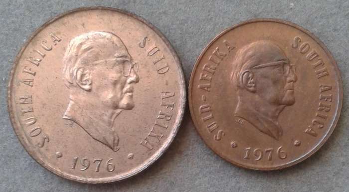 1976 Republic uncirculated 2c and 1c