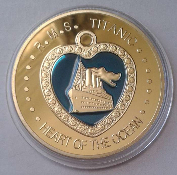 Titanic-Heart of the ocean-Rose Morgan Dawson Blake Calvert commemorative coin - (40mm)