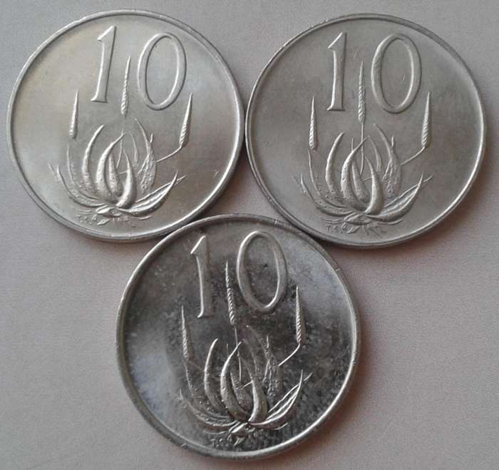Uncirculated 1975/1976 and 1983 nickel 10c set