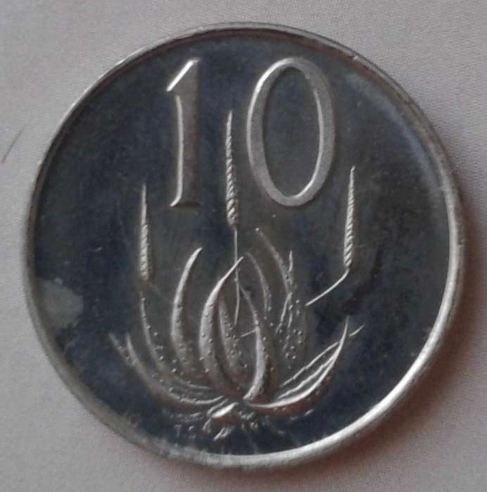 1968 Afrikaans proof 10c coin.