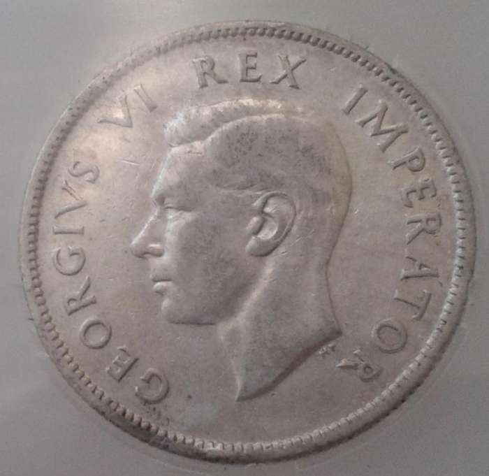 1939 Union silver 2 Shillings SANGS VF25
