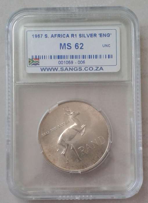 1967 Republic (English) silver R1 SANGS MS62