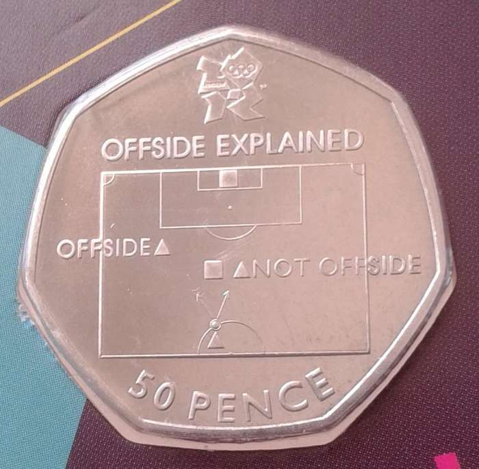 2011 Great Britain uncirculated (Football) 50 Pence in card