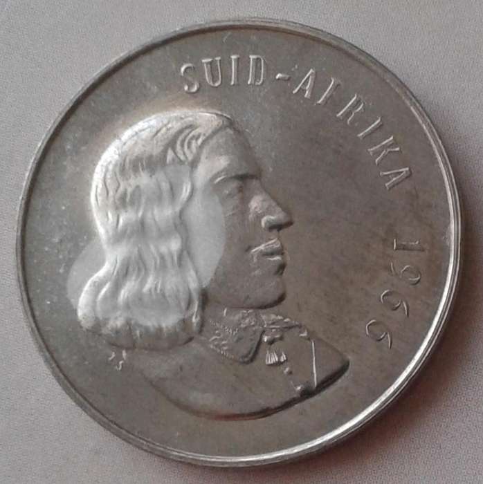 1966 (Afrikaans) Republic nickel 20c with proof details