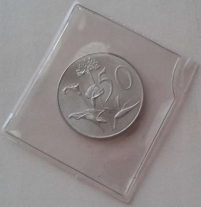 1967 Afrikaans uncirculated nickel 50c coin (low mintage)