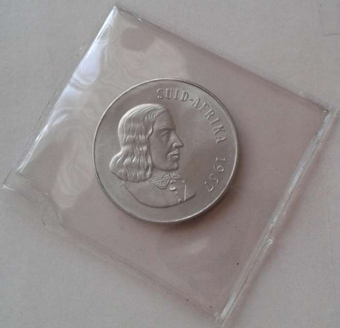 1967 Afrikaans uncirculated nickel 50c coin (low mintage)