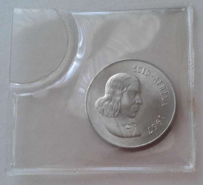 1967 Afrikaans uncirculated nickel 20c (low mintage)