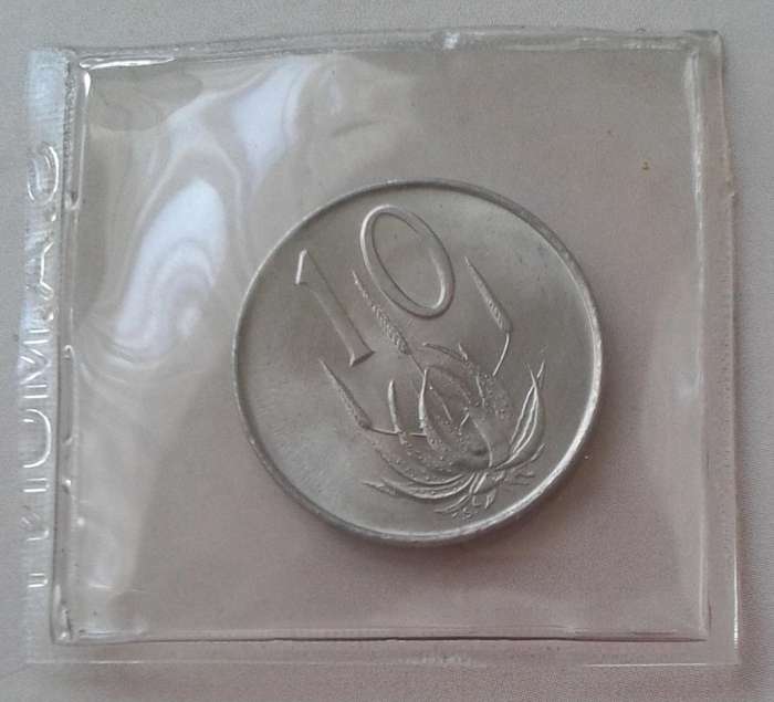 1967 Afrikaans uncirculated nickel 10c coin (low mintage)