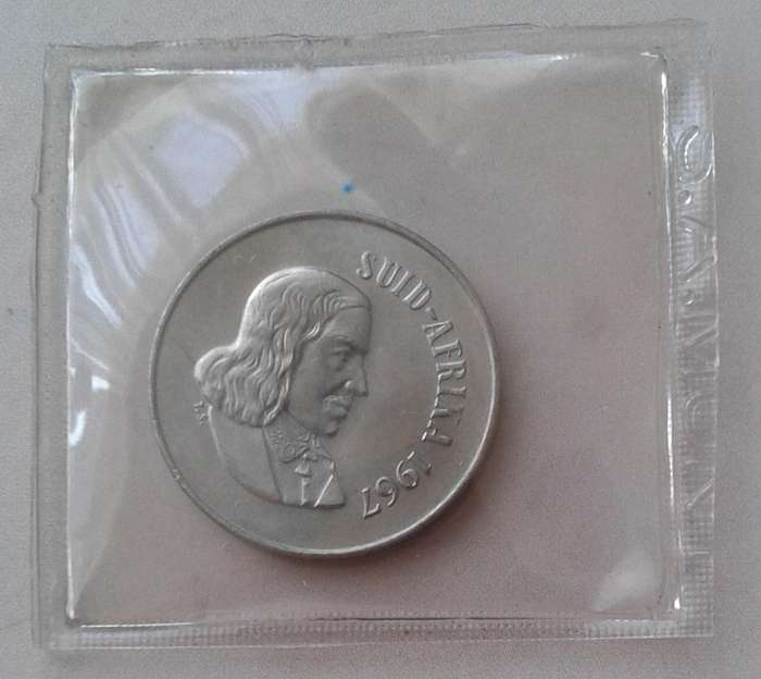 1967 Afrikaans uncirculated nickel 10c coin (low mintage)