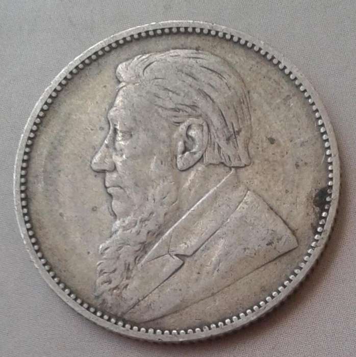 1894 ZAR Kruger silver shilling in very fine