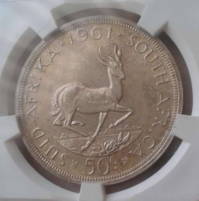 1961 Republic proof silver 50c SANGS PF63 (mintage: 7530)