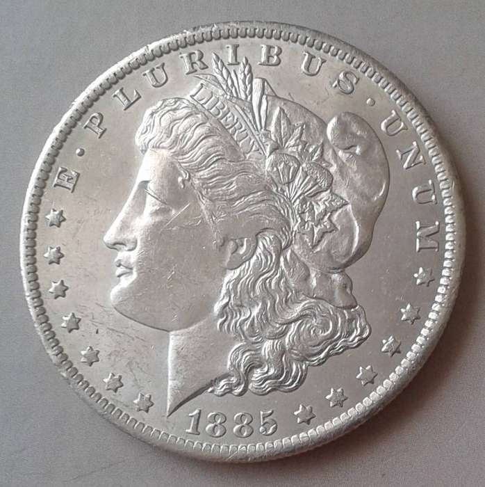 Nice 1885 O USA silver Morgan dollar in XF+