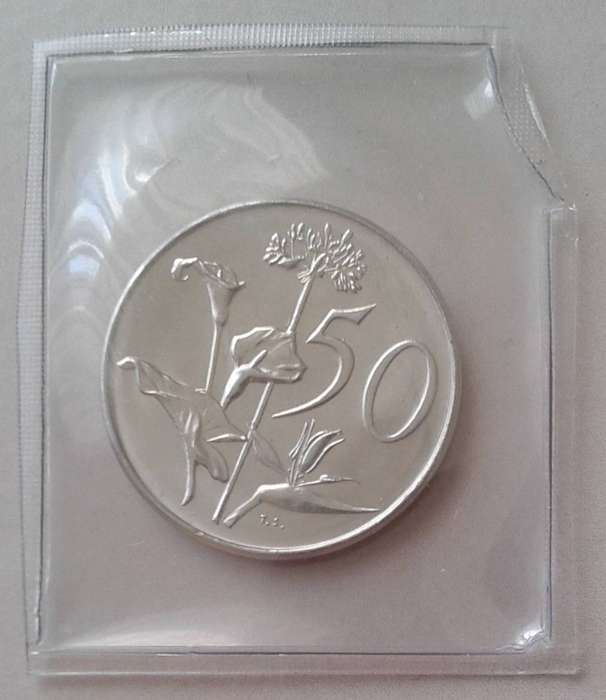 1973 Republic uncirculated nickel 50c