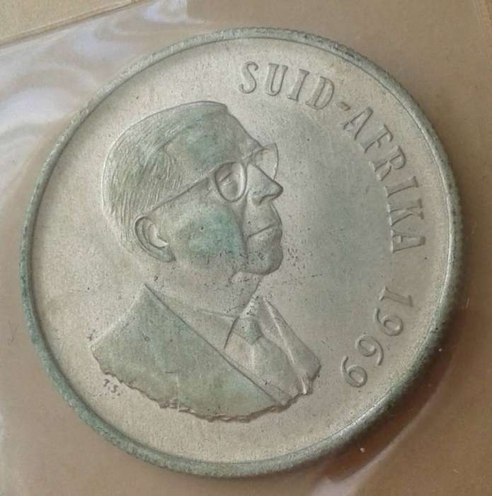 1969 Afrikaans uncirculated Mint pack set incl.silver R1 (mintage: 7500)