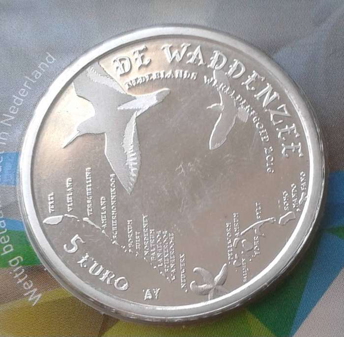2016 Netherlands uncirculated 5 Euro in coin card (Wadden Sea)