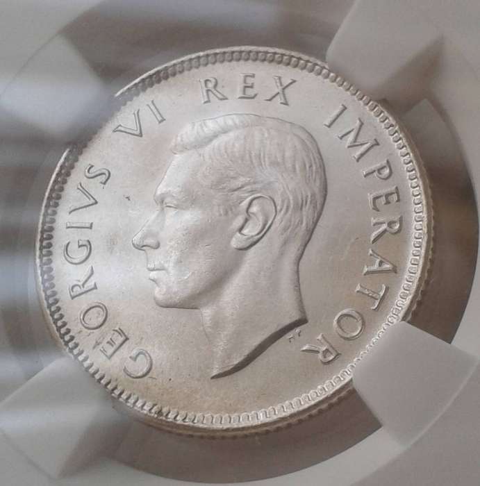 Nice 1938 Union silver shilling NGC MS63