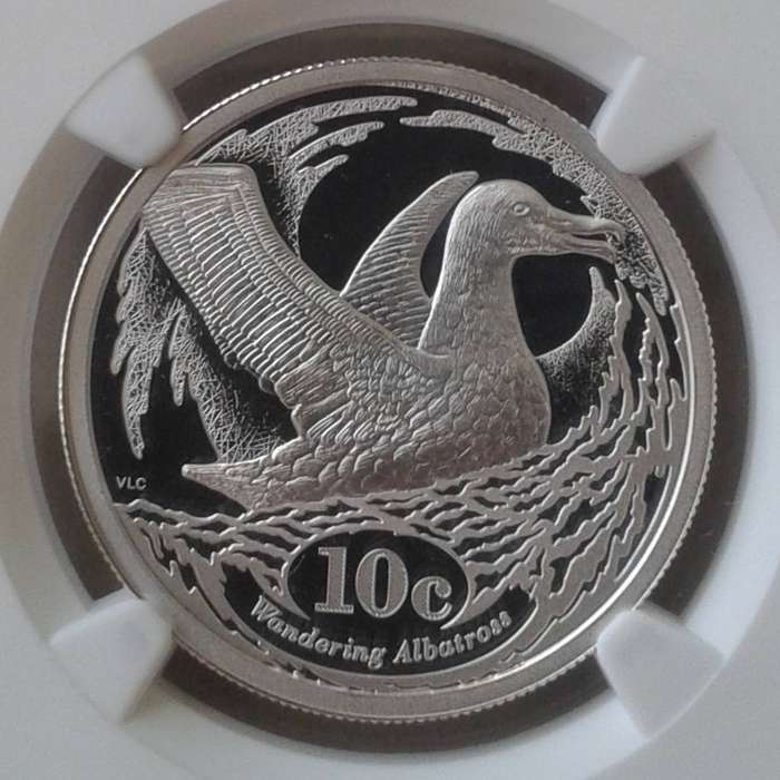2017 Wandering Albatross proof 1/2oz silver 10c NGC PF69 Ultra Cameo (Pop 2) mintage: 232