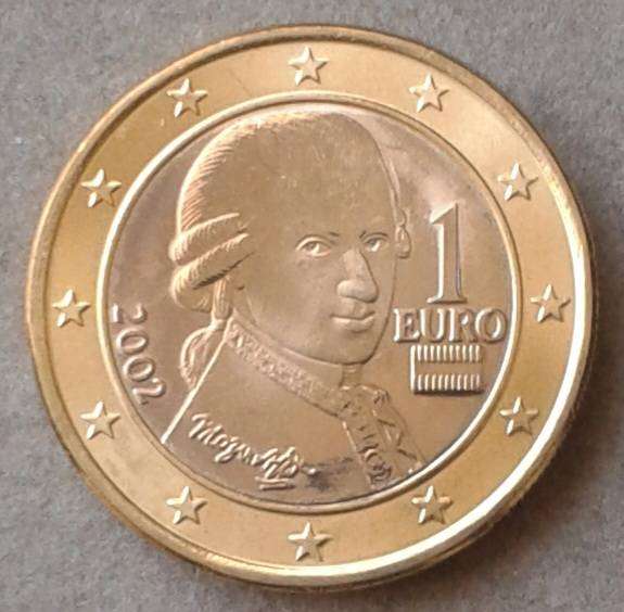 Uncirculated 2002 Austria 1 Euro