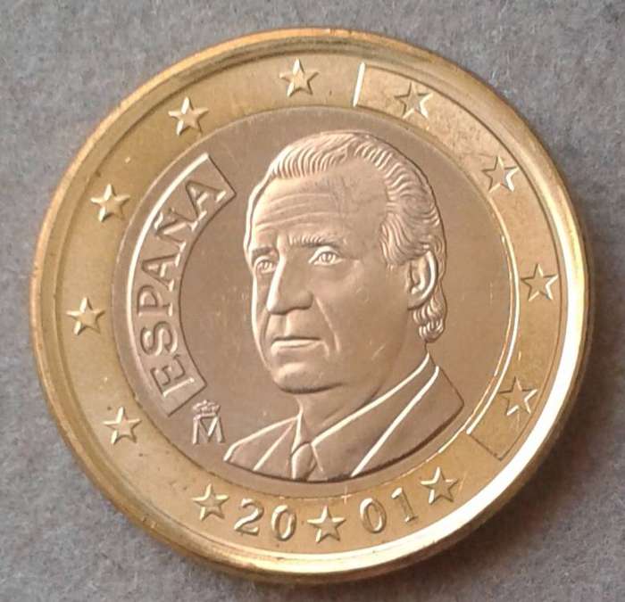 Uncirculated 2001 Spain 1 Euro