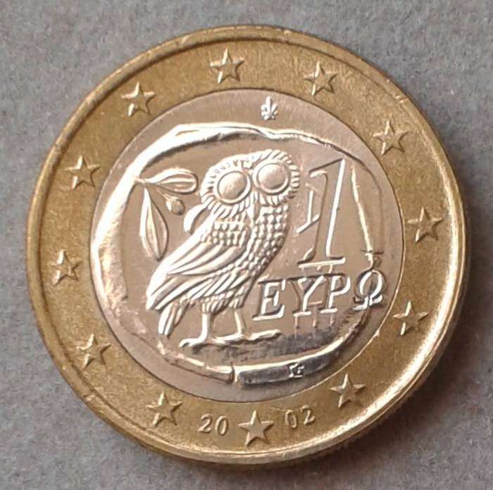 Uncirculated 2002 Greece 1 Euro