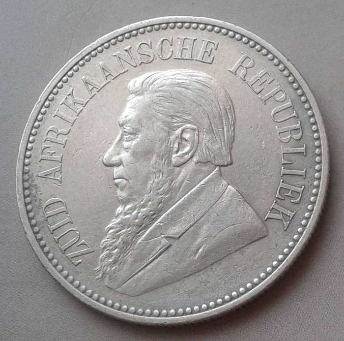 1892 ZAR Kruger silver 2 1/2 Shillings with XF+ Details (low mintage)
