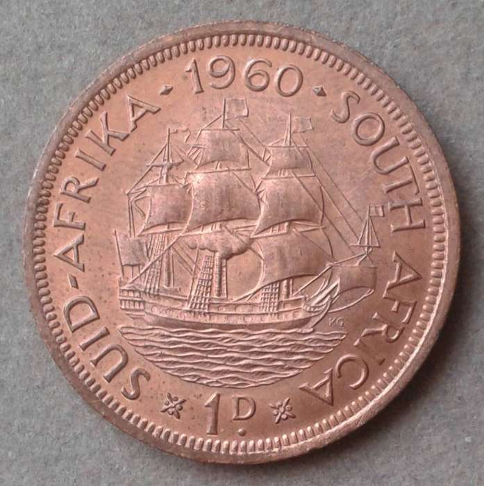 Lustrous uncirculated 1960 union penny.