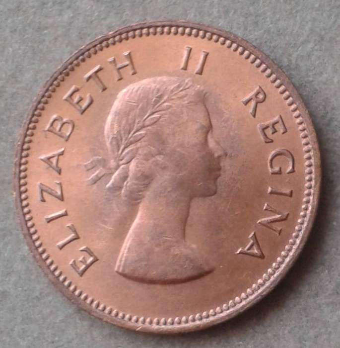 Lustrous uncirculated 1960 union 1/2 penny