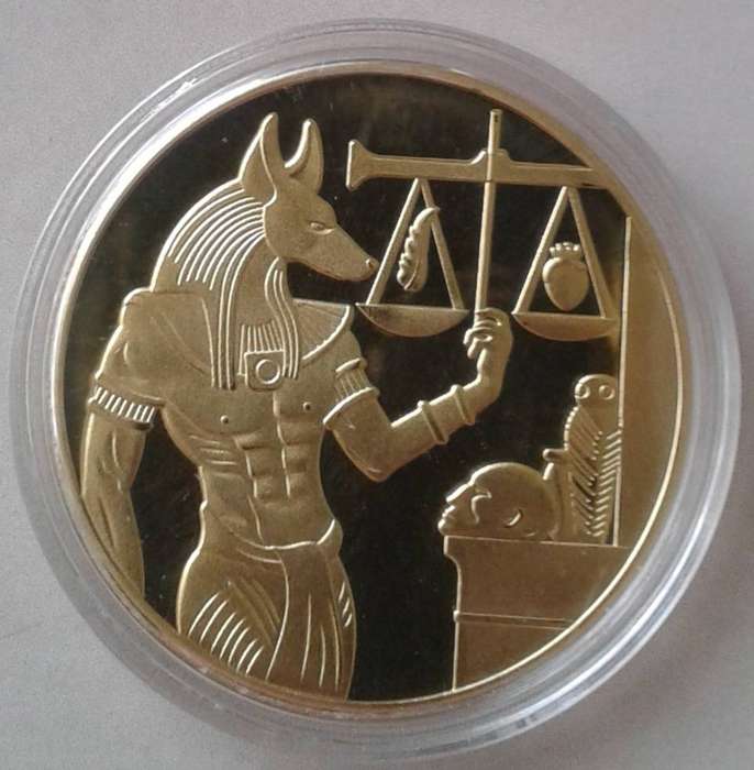 Ancient Egyptian Anubis commemorative novelty coin-(40mm)