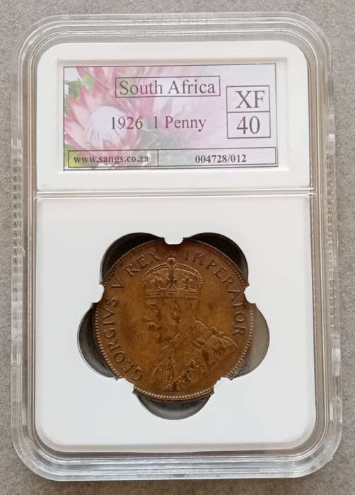 Nice 1926 Union penny SANGS XF40