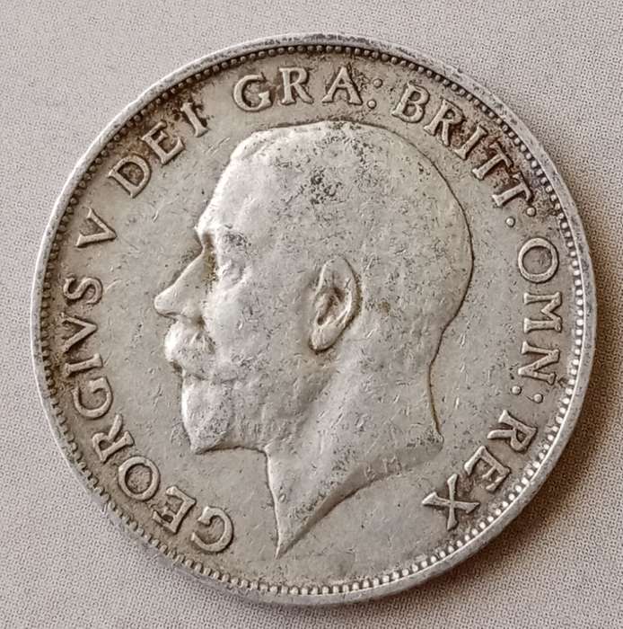 1918 British sterling silver shilling