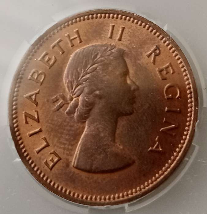 1960 Union 1/2 penny SANGS MS64 RD